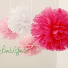 eco-friendly bridal shower wedding party decor pom poms
