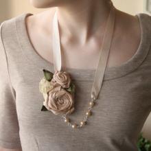 Silk Rose Necklace Silk Rose Necklace