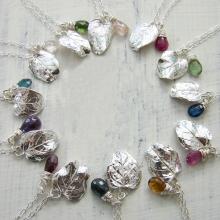 silver leaf necklaces for bridesmaids silver leaf necklaces for bridesmaids