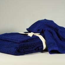 Soft Bamboo Spa Towel Set: Blue Indigo