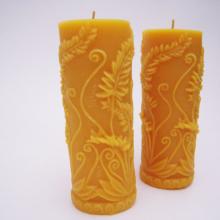 bee wedding, eco-friendly candle, beehive candle, yellow, beeswax candle