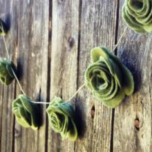 15' Felt Rose Garland 15' Felt Rose Garland